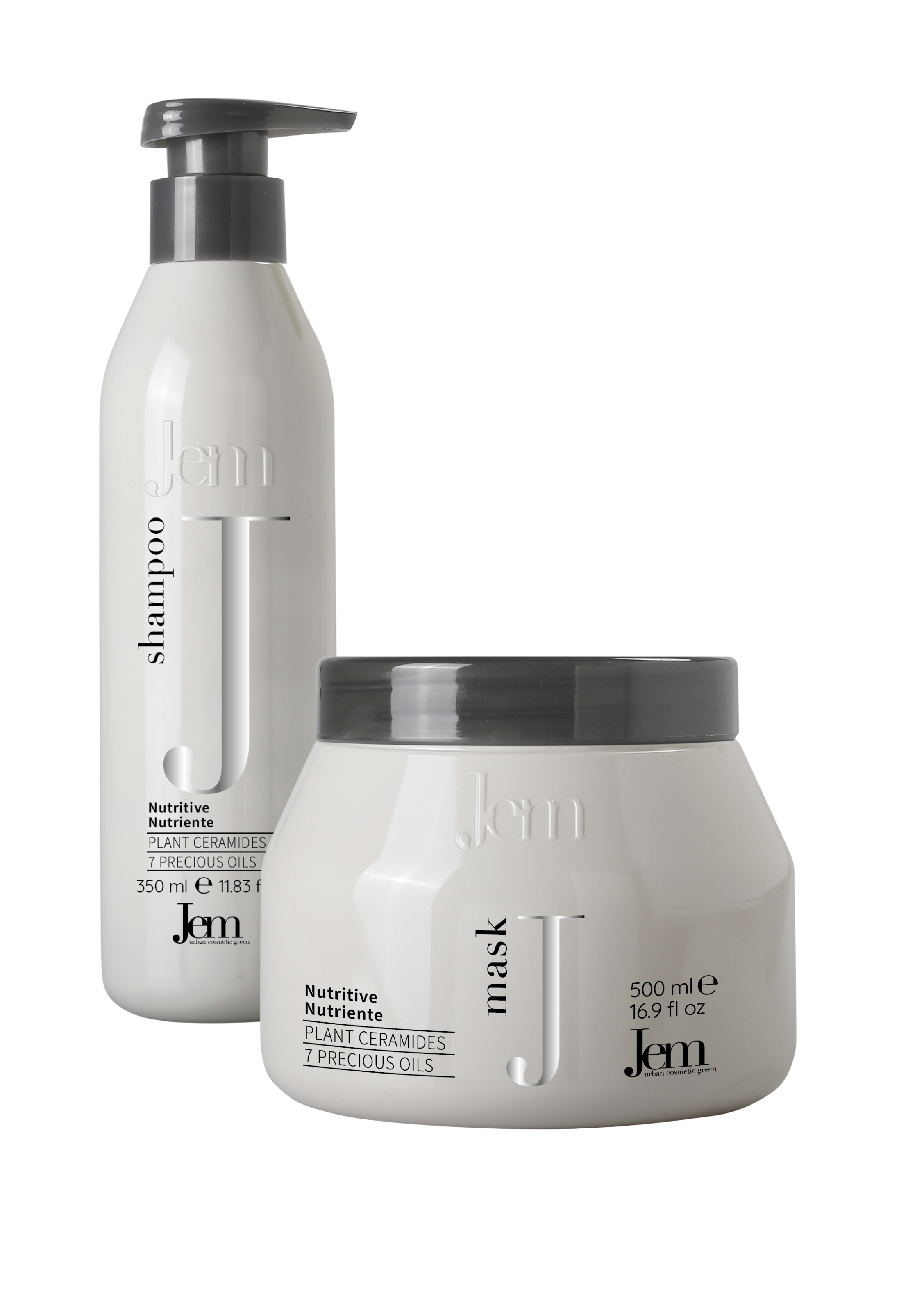 JEM NUTRITIVE maitinamasis rinkinys plaukams, šampūnas 350ml ir kaukė 500ml