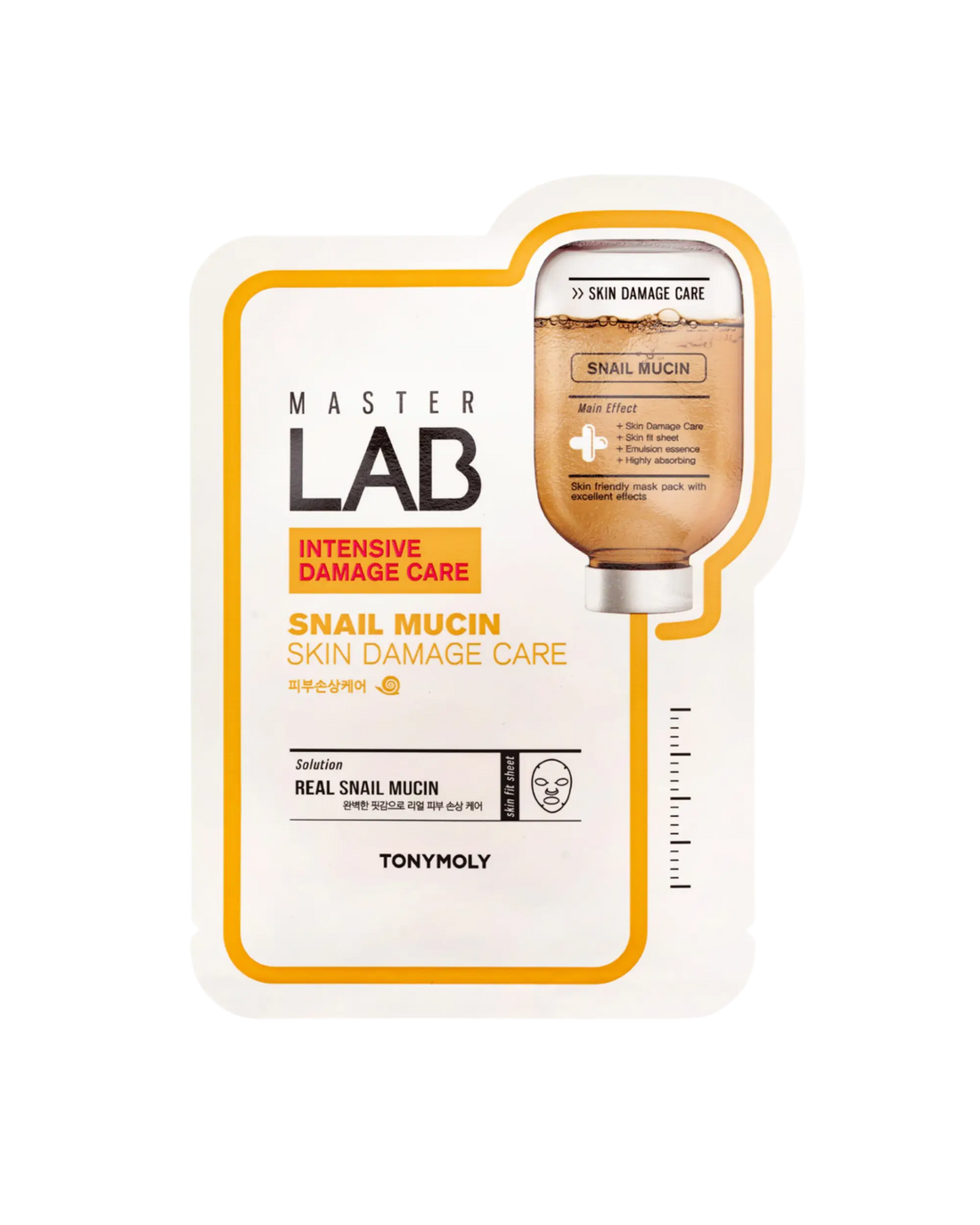 TONYMOLY Master Lab Lakštinė veido kaukė su sraigių mucinu, 19 g