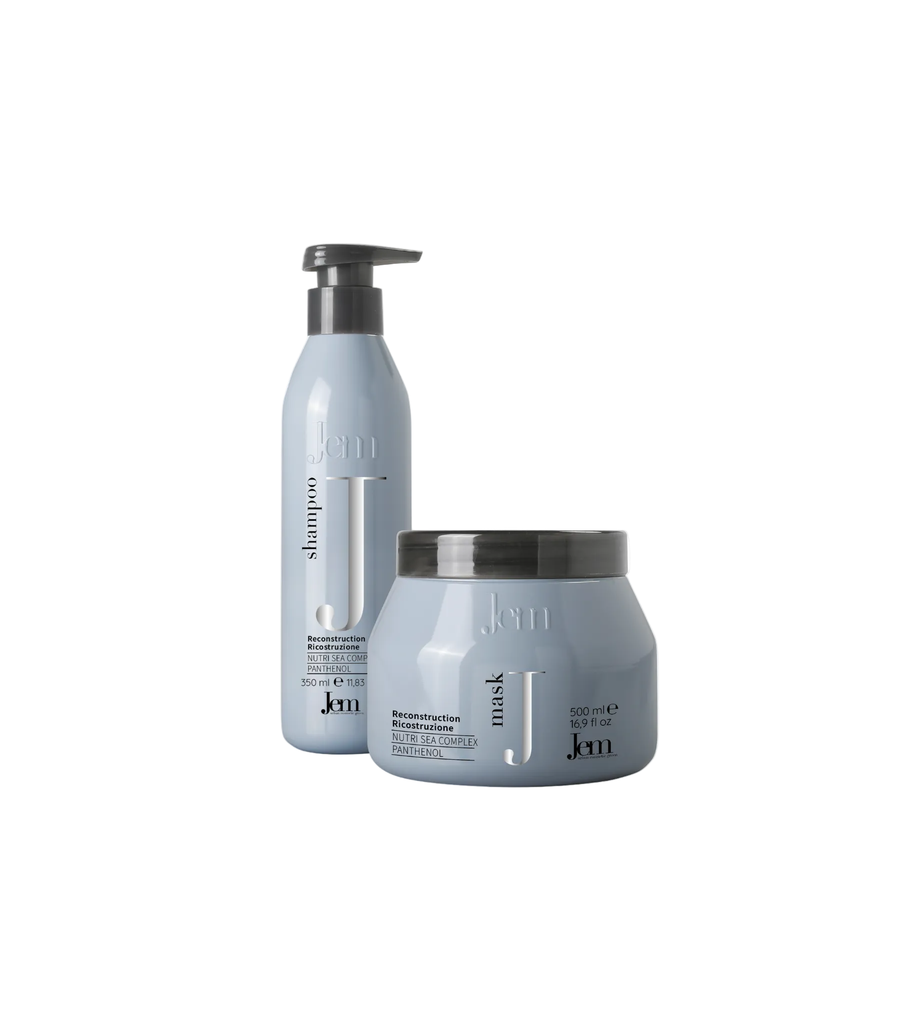 JEM RECONSTRUCTION atkuriamasis rinkinys plaukams, šampūnas 350ml ir kaukė 500ml