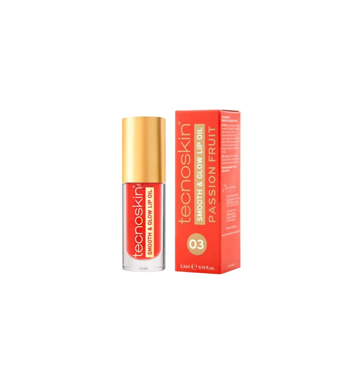 tecnoskin smooth & glow lip oil passion fruit drėkinantis lūpų aliejus pasifloros skonio
