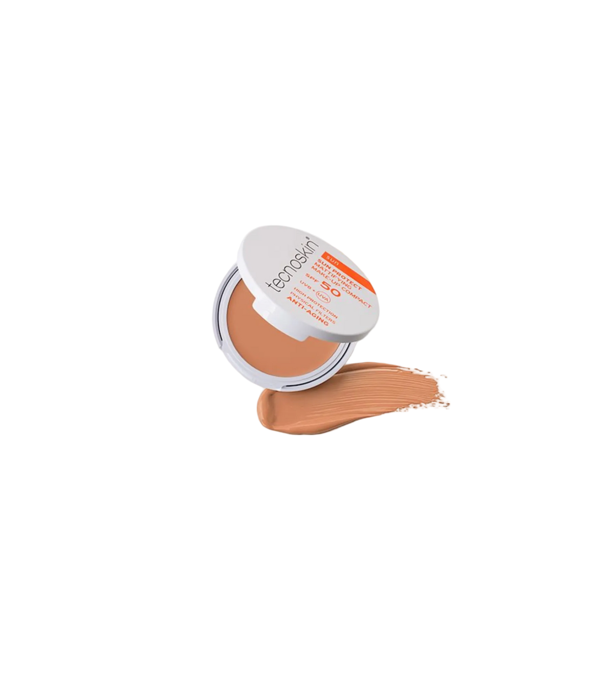 Tecnoskin Matinį efektą suteikianti kompaktinė priemonė su SPF 50 apsauga nuo saulės SUN PROTECT MATTIFYING MAKE-UP COMPACT SPF 50