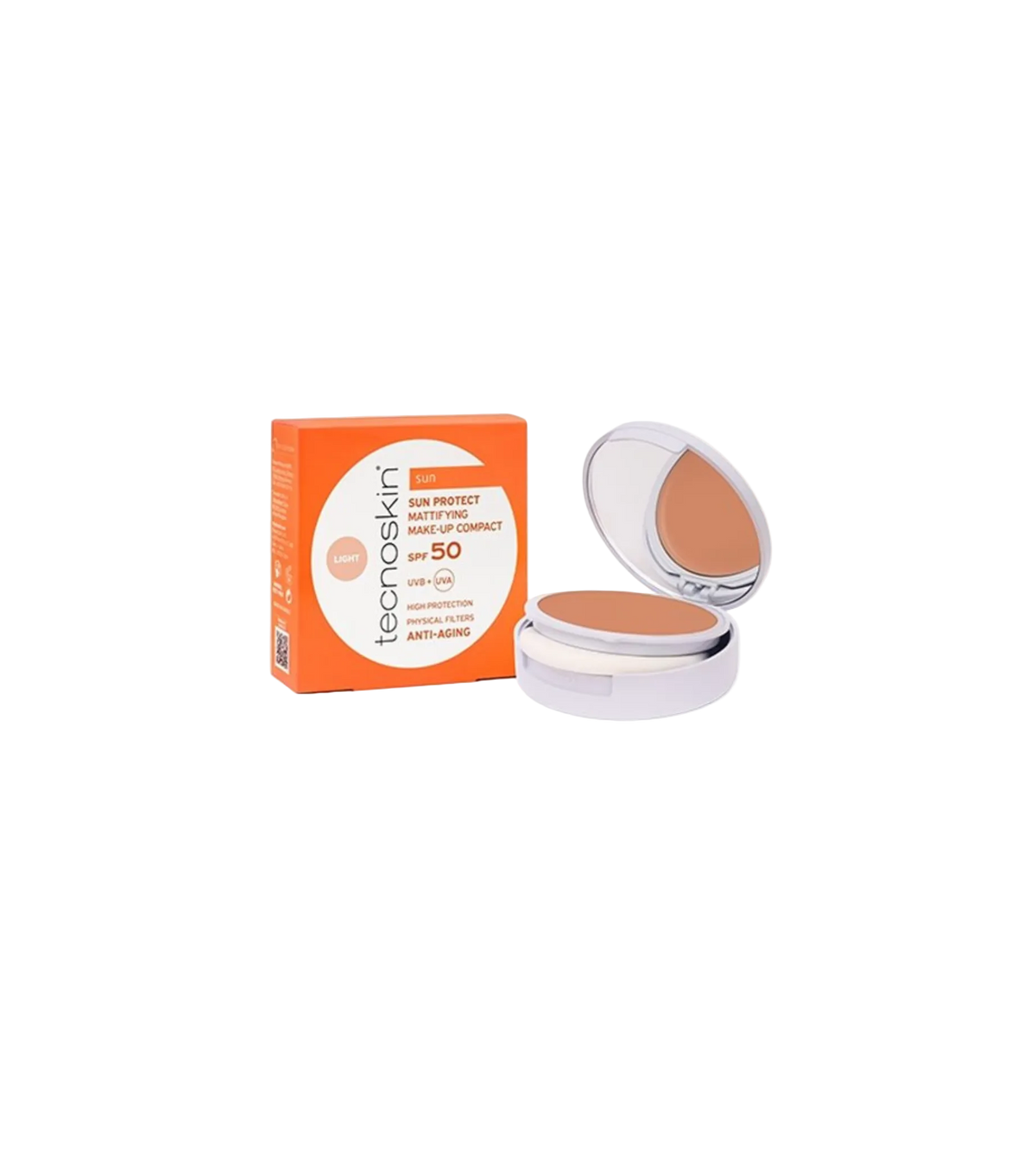 Tecnoskin Matinį efektą suteikianti kompaktinė priemonė su SPF 50 apsauga nuo saulės SUN PROTECT MATTIFYING MAKE-UP COMPACT SPF 50