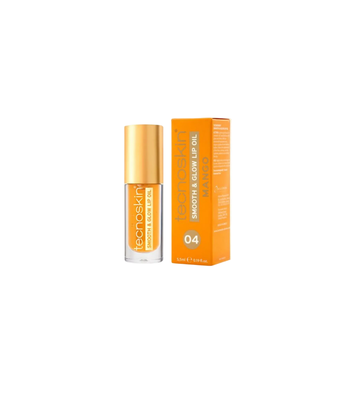 TECNOSKIN aliejus lūpoms SMOOTH & GLOW LIP OIL, No. 4 Mango, 5,5 ml