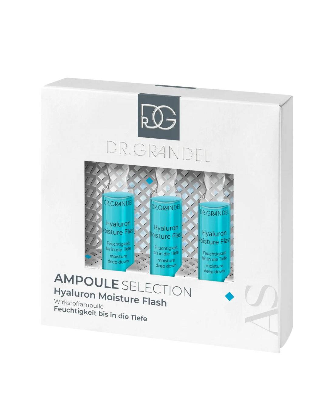 DR. GRANDEL aktyvių ingredientų koncentrato ampulės HYALURON MOISTURE FLASH, 3x3 ml