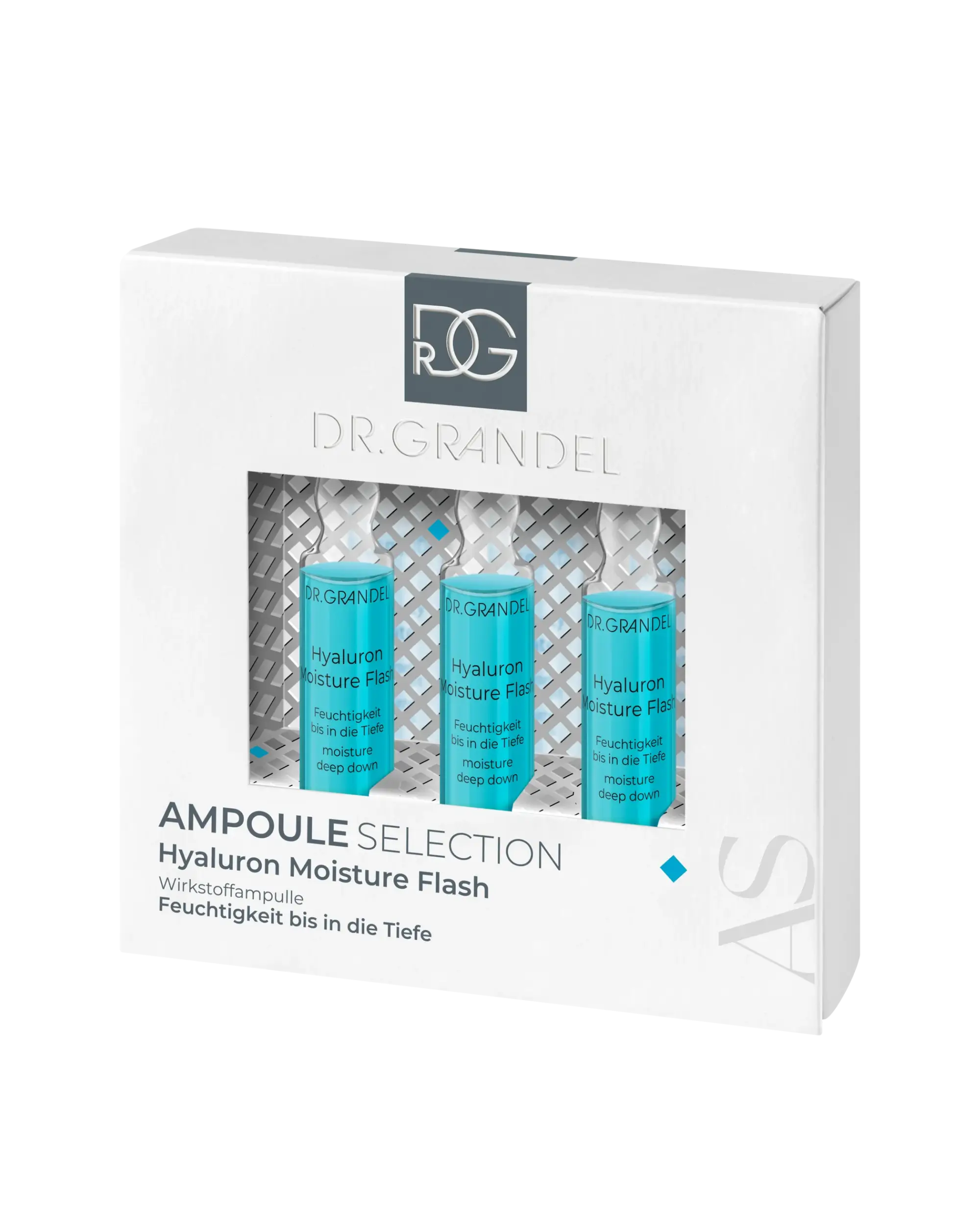 DR. GRANDEL aktyvių ingredientų koncentrato ampulės HYALURON MOISTURE FLASH, 3x3 ml