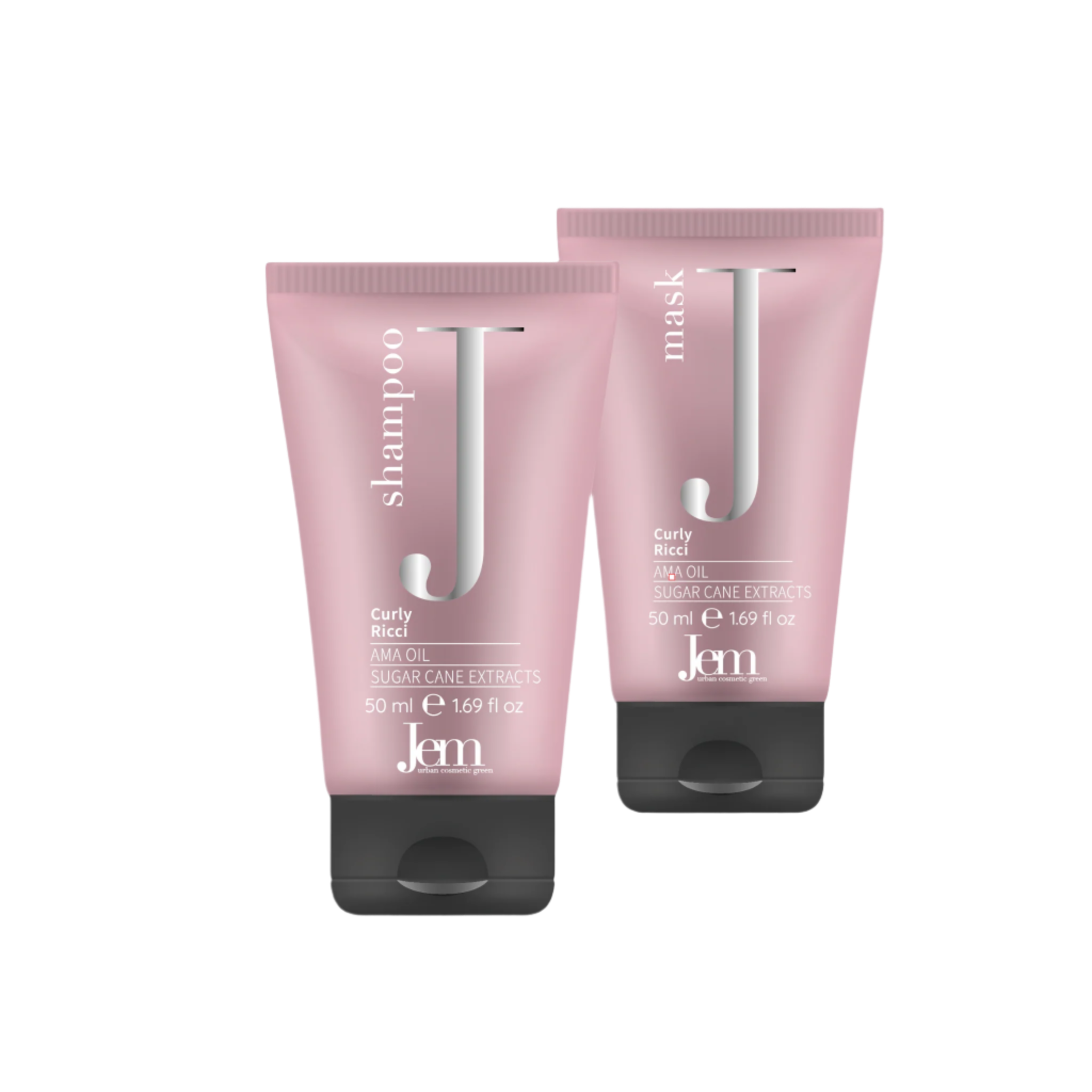 JEM CURLY garbanotiems, banguotiems plaukams rinkinys, šampūnas ir kaukė, 2x50 ml