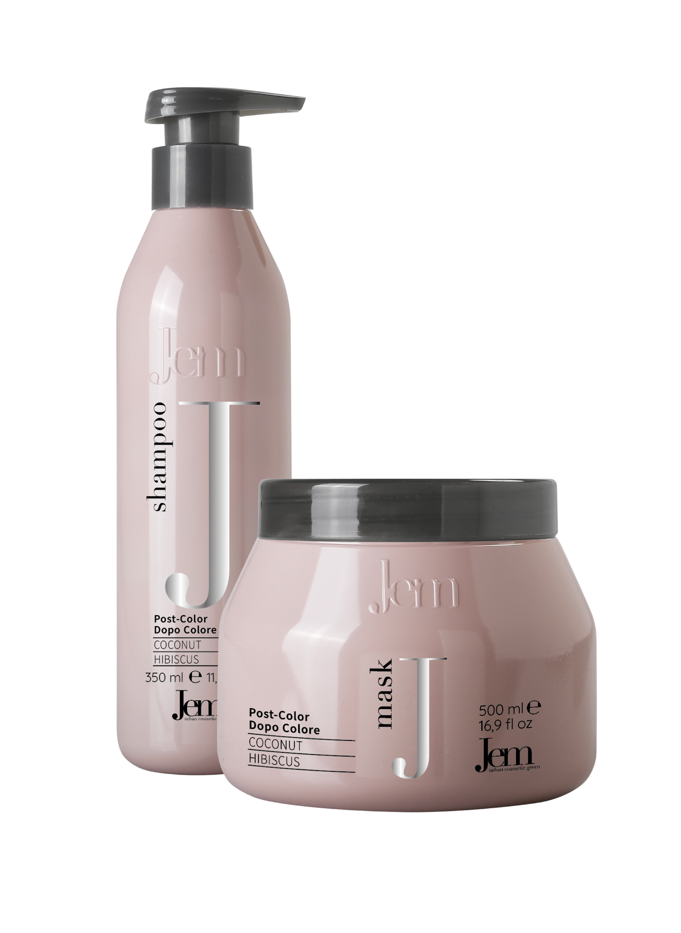 JEM POST COLOR dažytiems plaukams rinkinys, šampūnas 350ml ir kaukė 500ml